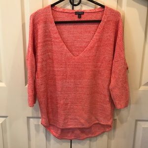 Express Oversized V-Neck Sweater
